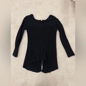 Design History Black Knit Long Sleeve Sweater Top Shirt